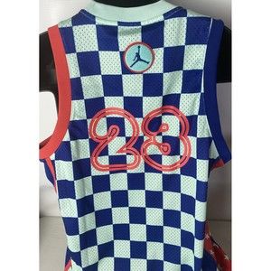 Nike Air Jordan Jersey NEW Sport DNA #23 Mesh Patch All Over Print Tie Dye Sz L